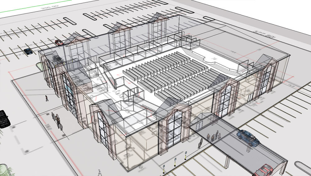 new construction 3d design model rendering