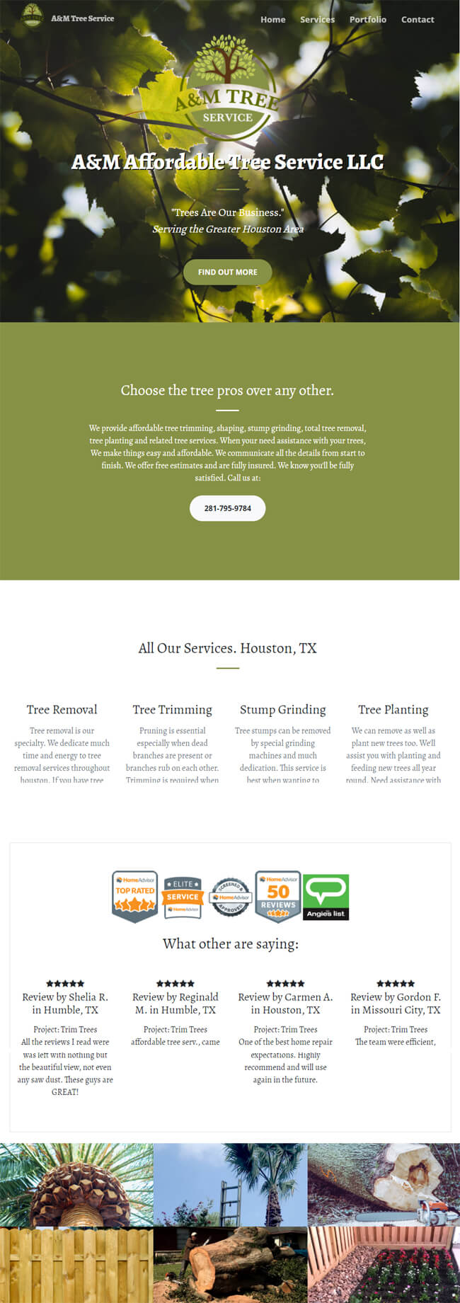 tree service website design