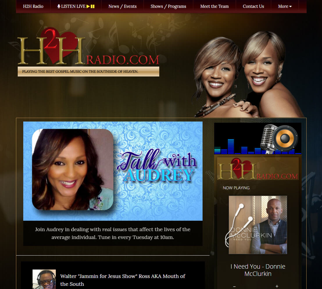 radio website design