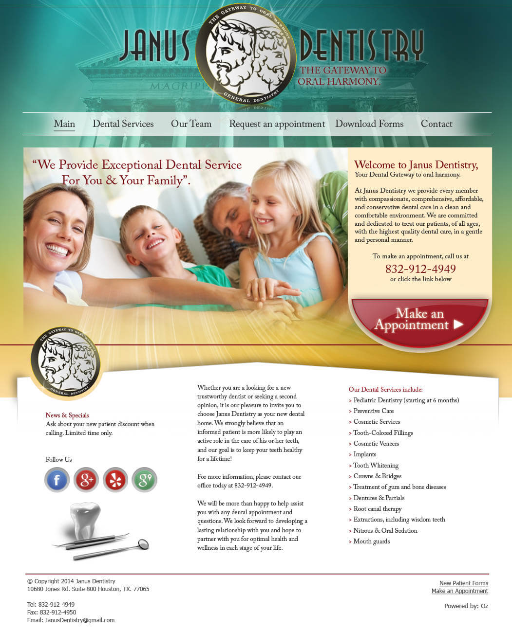 dental website design